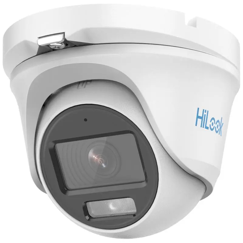 HiLook  Turret TURBOHD 1080p / Imagen a color 24/7 / Lente 2.8 mm / Micrófono Integrado / ColorVu Lite / Luz Blanca 20 mts / IP66 / Metálica