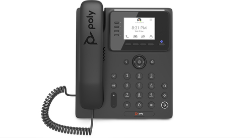 POLY Teléfono multimedia empresarial CCX 350 para Microsoft Teams y habilitado para alimentación a través de Ethernet (PoE)