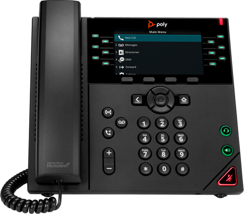 POLY Teléfono IP de 12 líneas VVX 450 y habilitado para PoE