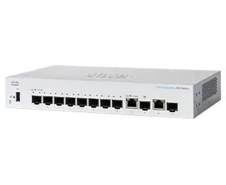 Cisco CBS350-8S-E-2G dispositivo de redes Gestionado L3 Gigabit Ethernet (10/100/1000) 1U Negro, Gris
