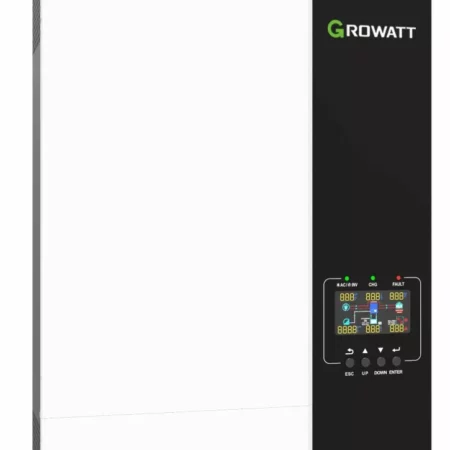 GROWATT  Inversor Cargador 3kW Compatible con Baterías de Litio, Monitoreo Remoto y Sincronización para Mayor Potencia, Operación 48Vcc