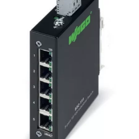 WAGO  Industrial ECO Switch 5 puertos 100 Base-T Negro