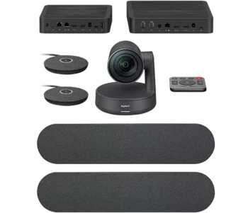 Logitech Rally Plus, Sistema de video conferencia de grupo, 4K Ultra HD, 60 fps, 90°, 15x, Negro