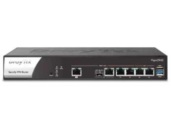 DrayTek Vigor2962, Ethernet WAN, 2.5 Gigabit Ethernet, Negro