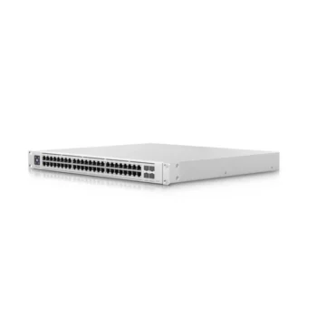 Ubiquiti  UniFi Switch Enterprise administrable capa 3, 48 puertos 2.5GbE RJ45 POE+, 4 puertos 10G SFP+, 720W, con pantalla táctil de 1.3"